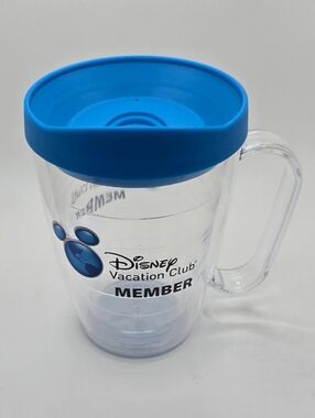 DVC Disney Vacation Club Member 16oz Travel Mug With Handle & Lid EUC